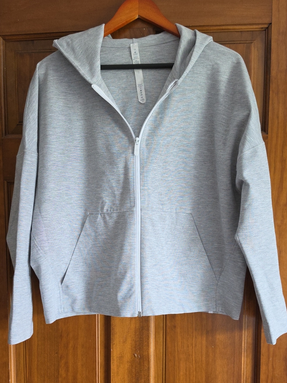 lululemon athletica Heather Light Gray Zip Hoodie